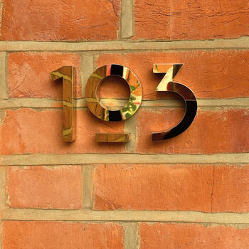 Premium Gold/Brass House Numbers, 2 of 9