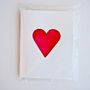 Original Watercolour Heart Valentines Engagement Card, thumbnail 6 of 8