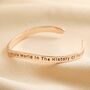 Adjustable Favourite Person Meaningful Word Wave Bangle, thumbnail 4 of 7