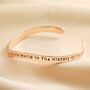 Adjustable Favourite Person Meaningful Word Wave Bangle, thumbnail 4 of 8