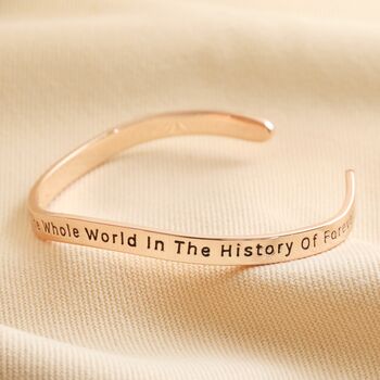 Adjustable Favourite Person Meaningful Word Wave Bangle, 4 of 8