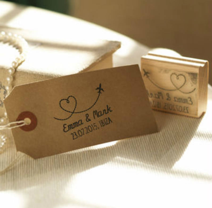 Abroad Wedding Personalised Stamp By Pretty Rubber Stamps Abroad Wedding Personalised Stamp