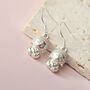 Smiling Buddha Sterling Silver Earrings, thumbnail 3 of 4