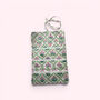Cotton Jewellery Roll | Green And Pink Block Print Floral, thumbnail 3 of 7