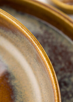 Rich Toffee Coloured Dining Plates, 7 of 7