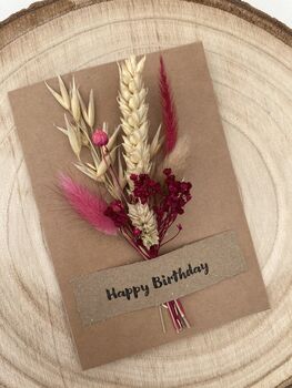 Dried Flower Happy Birthday Card, 3 of 3