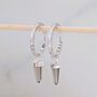 The En Pointe Smoky Quartz Earrings, Silver, thumbnail 5 of 8