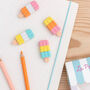 Set Of Four Ice Lolly Erasers, thumbnail 2 of 3