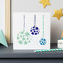 Personalised Snowflake Bauble Cards, thumbnail 1 of 2