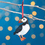 Puffin Christmas Tree Decoration, thumbnail 1 of 4