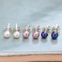 Freshwater Mini Pearl And Silver Earrings, thumbnail 2 of 5