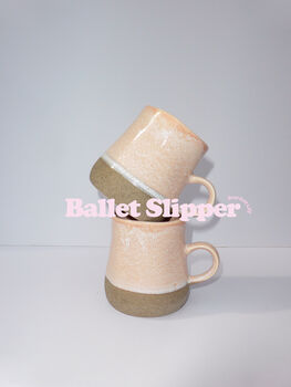 Pink Glazed Speckled Ceramic Mug With Stoneware Base, 6 of 6