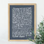 Personalised Song Lyrics Hand Lettered Art, thumbnail 4 of 9