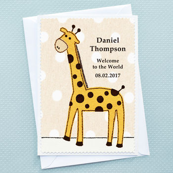 'Baby Giraffe' New Baby Card, 2 of 3
