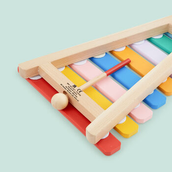 Personalised Colourful Xylophone Wooden Toy 12m+, 2 of 4
