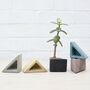 Sustainable Concrete Mini Vessel Planter Triangular, thumbnail 1 of 11