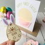Personalised Girl's First Easter Decoration Card, thumbnail 4 of 6