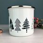 Cool Nordic Christmas Tree Enamel Mug, thumbnail 5 of 5