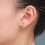 Tiny Dalmatian Dog Stud Earrings In Sterling Silver, thumbnail 3 of 12