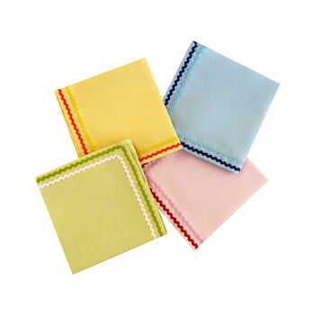 Sunshine Yellow Linen Napkins, Set Of Four, 4 of 4