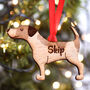 Personalised Jack Russell Dog Wooden Xmas Decoration, thumbnail 3 of 3
