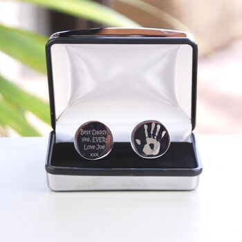 Father's Day Hand Print Cufflinks, 5 of 9