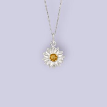 Tiny Aster Pendant Necklace In Sterling Silver, 3 of 12