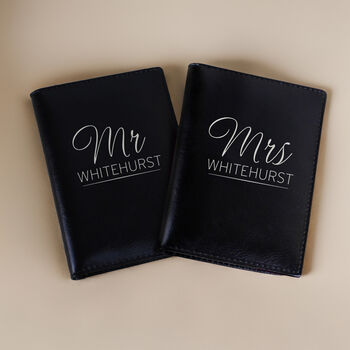 Personalised Mr And Mrs Black Passport Holders, 2 of 6