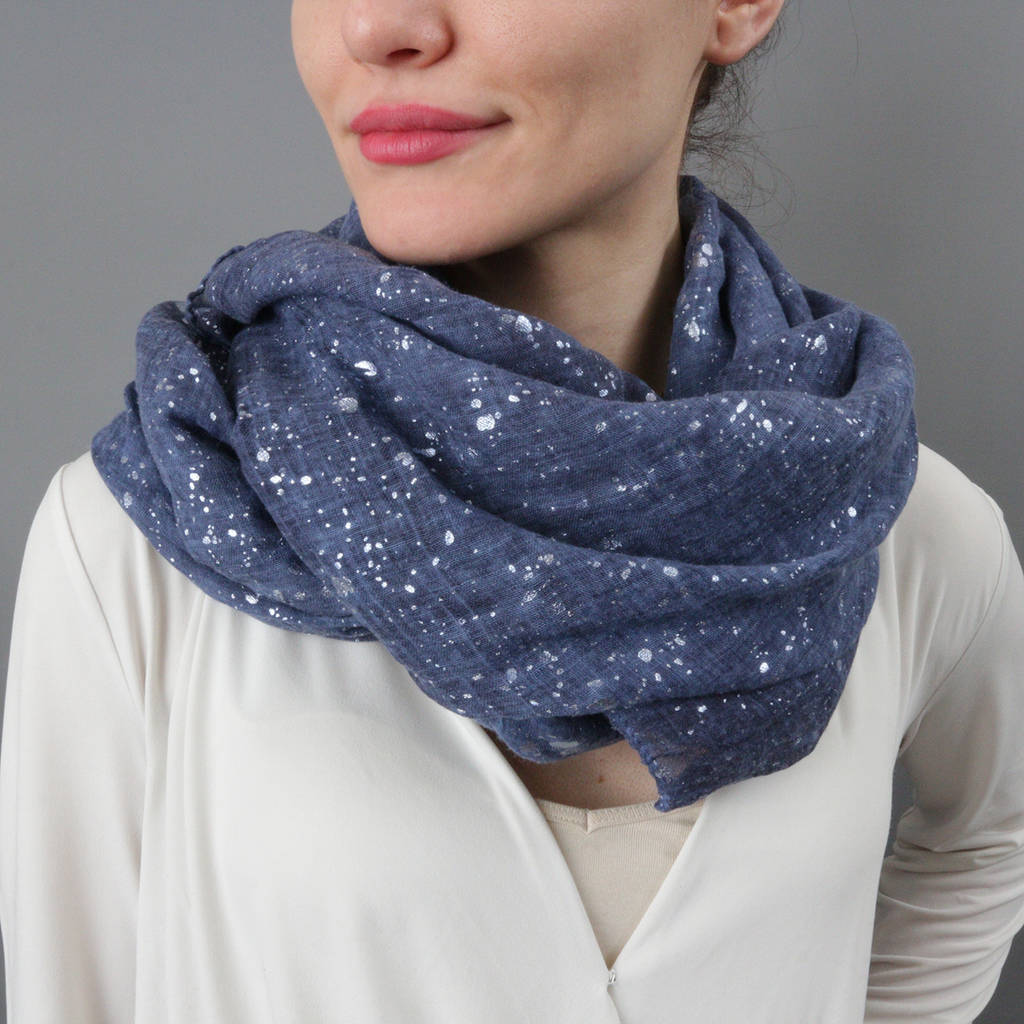 personalised rain drop effect scarf by studio hop