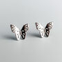 Sterling Silver Simple Butterfly Stud Earrings, thumbnail 1 of 7