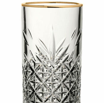 Long Glass Highball With Gold Rim, 2 of 2