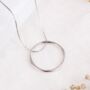 Full Moon Pendant Sterling Silver Necklace, thumbnail 1 of 4