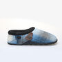 Alfie Blue Check Mens Slippers Indoor/Garden Shoes, thumbnail 6 of 8