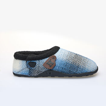 Alfie Blue Check Mens Slippers Indoor/Garden Shoes, 6 of 8