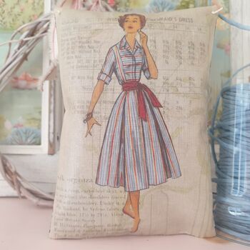 Vintage Fashion Illustration Fabric Scented Sachets, 8 of 8
