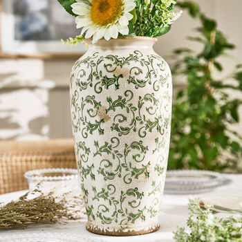 Irina Green Botanical Urn Vase, 2 of 7