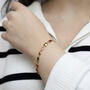 Personalised Deep Multicoloured Gemstone 18ct Gold Bracelet, thumbnail 2 of 6