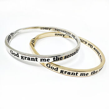 Serenity Prayer Bangle, Sobriety Gift, 3 of 8