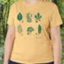 Organic Womens Leafy Tee T Shirt, thumbnail 2 of 3