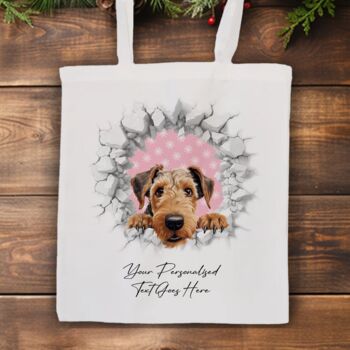 Personalised Christmas Airedale Terrier Break Through, 7 of 10