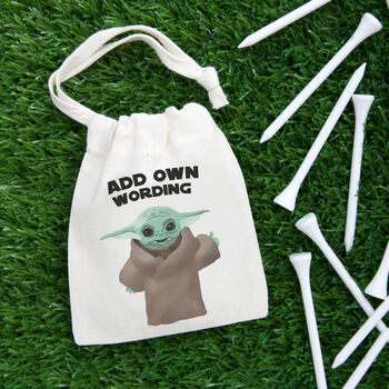 Personalised Yoda Golf Bag With Tees, 2 of 3