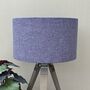 Violet Columbine Purple Tweed Botanical Lined Lampshade, thumbnail 4 of 8