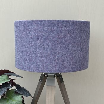 Violet Columbine Purple Tweed Botanical Lined Lampshade, 4 of 8