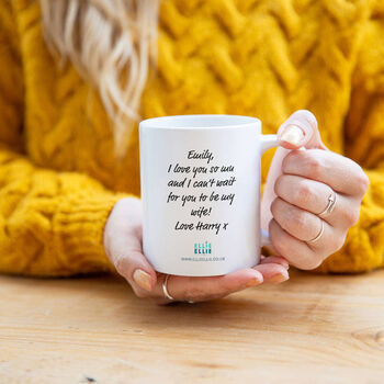 Morse Code Marriage Proposal 'Will You Marry Me' Mug, 4 of 10