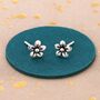 Sterling Silver Flower Petals Earrings, thumbnail 2 of 7