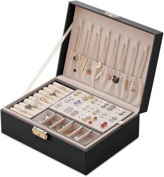 Double Layer Jewellery Organiser Storage Box Case, 5 of 10