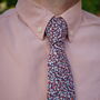 Mens Navy, Red And Pink Speckled Slim Tie, thumbnail 2 of 8