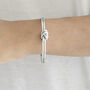 Double Knot Bangle Silver, thumbnail 4 of 6