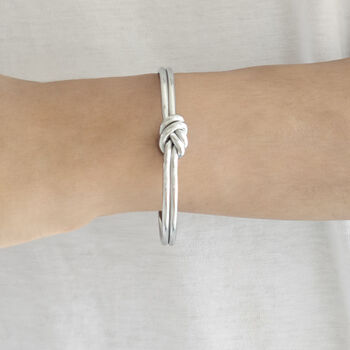 Double Knot Bangle Silver, 4 of 6