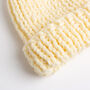 Kids Pom Pom Beanie Hat Easy Knitting Kit, thumbnail 4 of 5